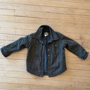 Duluth Trading Co Kids green 2T canvas Jacket lined